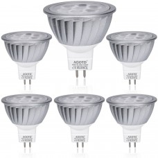 AGOTD MR16 LED Bulbs 12V 7 W, 50 Watts Halogen Lamp Equiv, GU5.3 Base, 560LM, 38°Deg,Warm White 2700K, Pack of 6